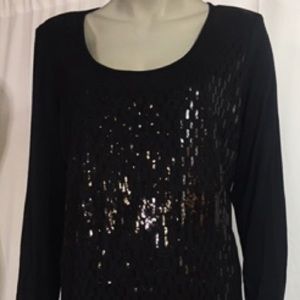 ConradC Collection Women’s Sequined Tee XL NWOT